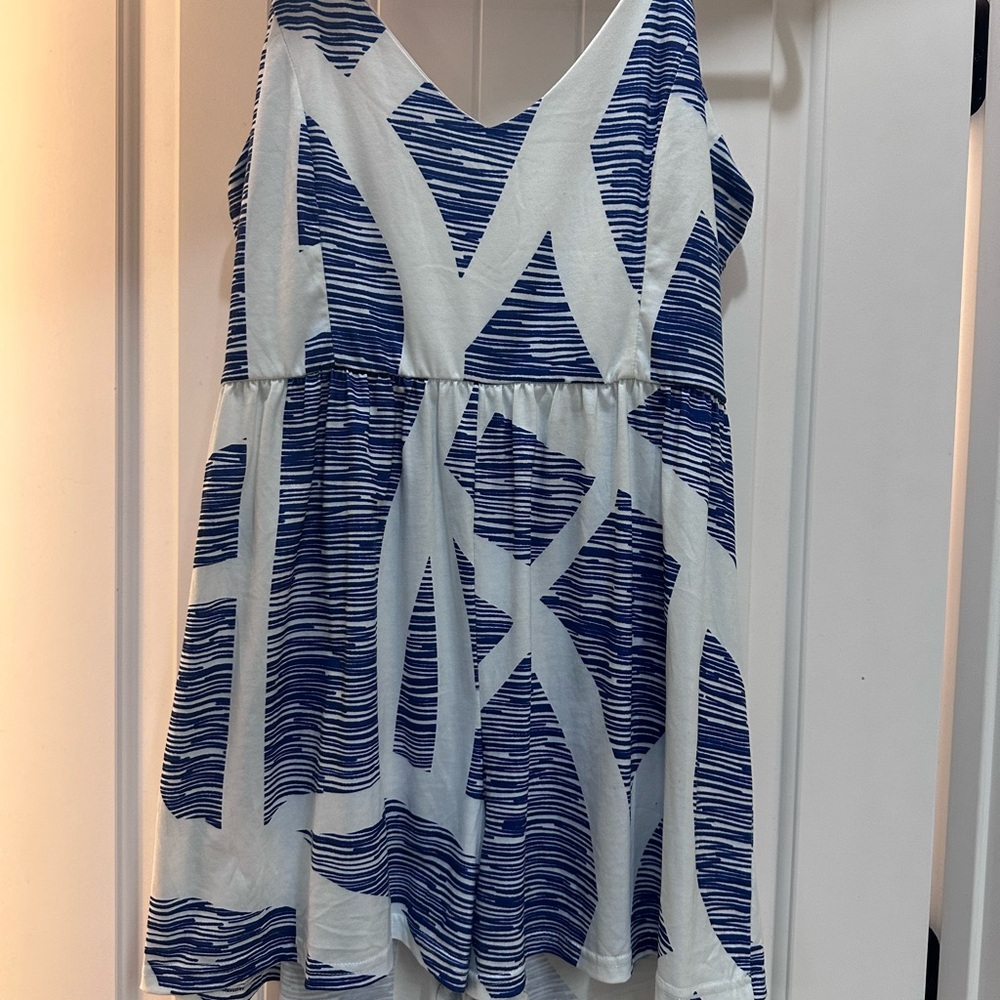 Blue and White Striped Kids Dress